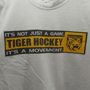 Vintage Tiger Hockey Shirt Not Just a Game Its a Movement Mens Large READ